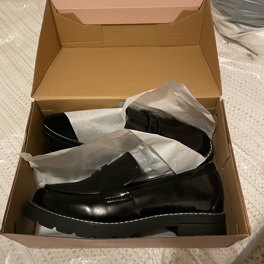 Brand New Leather Shiny Loafers